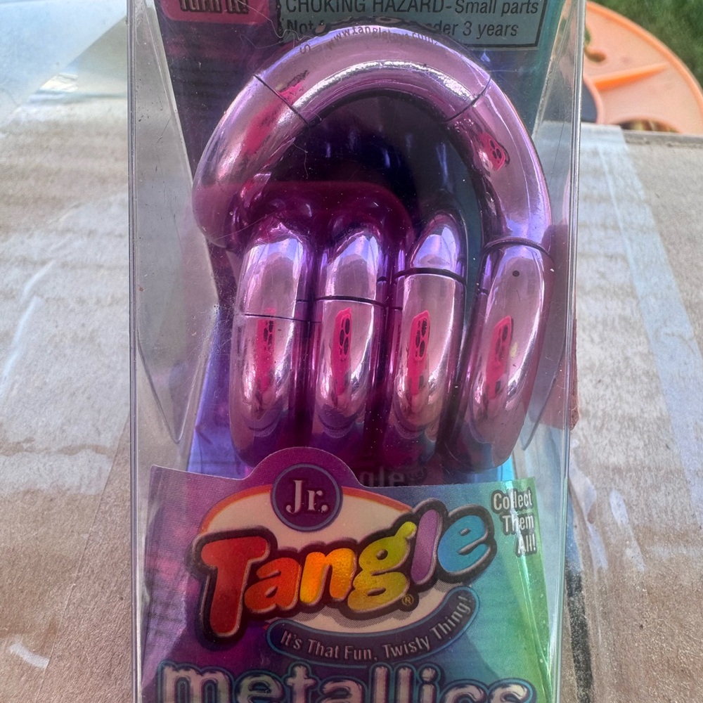 Original Fidget Spinner 2005 Tangle Metallic Fidget Toy in Pink and Purple
